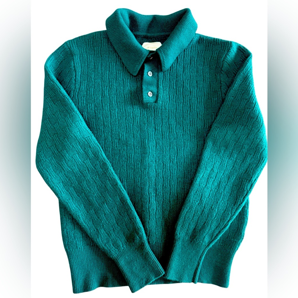 Aimé Leon Dore Long sleeve Polo size Small Dark Green